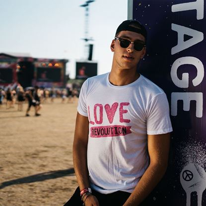 Picture of SZIGET // Men Island of Freedom heart t-shirt 