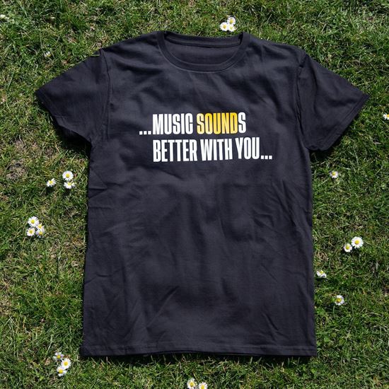Picture of BALATON SOUND // Men 'Music SOUNDs better with you...' t-shirt