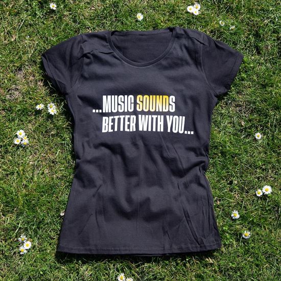 BALATON SOUND // Női 'Music SOUNDs better with you...' póló termékhez kapcsolódó kép